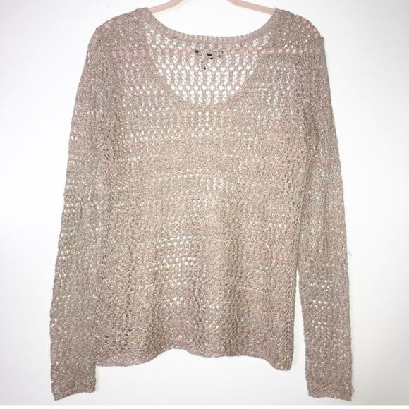 I Jeans by Buffalo Pink Open Knit Sweater Medium M - Picture 5 of 11